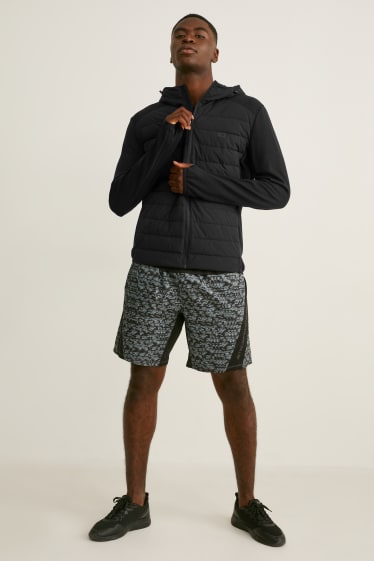 Hombre - Chaqueta funcional con capucha - negro