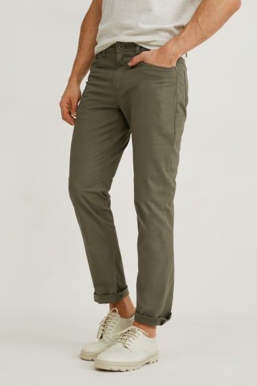 Men - Trousers - straight fit  - LYCRA® - green