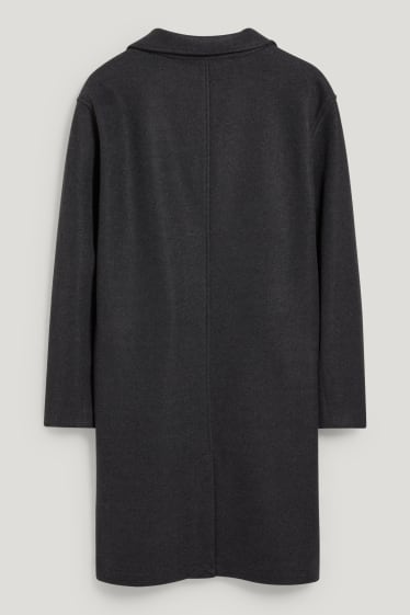 Pánské XL - Kabát - šedá-žíhaná