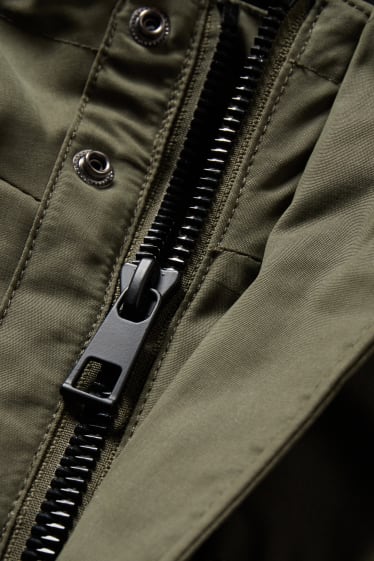Hommes grandes tailles - Parka à capuche - vert foncé