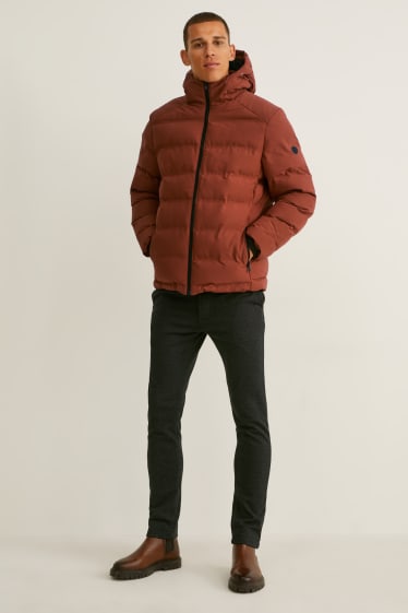 Hombre - Chaqueta funcional con capucha - marrón