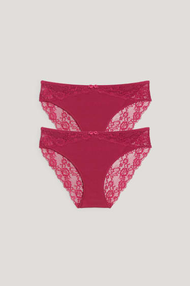 Mujer - Pack de 2 - braguitas - fucsia