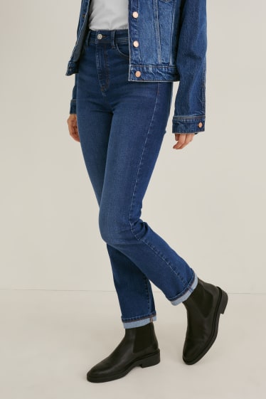 Dámské - Straight jeans - high waist - LYCRA® - džíny - modré