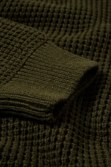 Herren - Rollkragenpullover - khaki