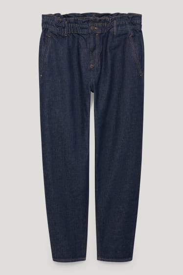 Donna - Tapered jeans - vita alta - LYCRA® - da materiali riciclati - jeans blu