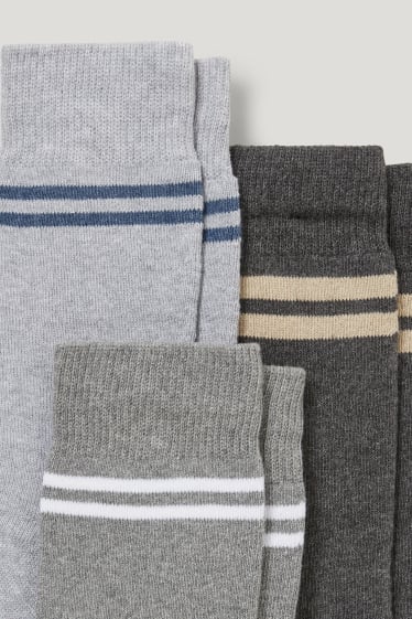 Hombre - Pack de 3 - calcetines - LYCRA® - gris jaspeado