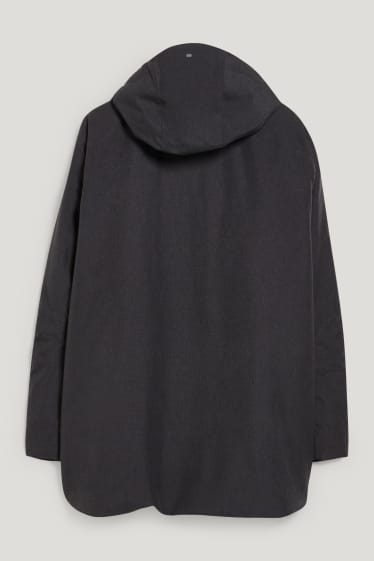 Heren - Parka met capuchon - grijs-mix