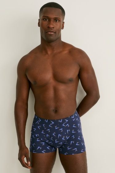 Hommes - Lot de 2 - boxers - LYCRA® - bleu foncé / gris