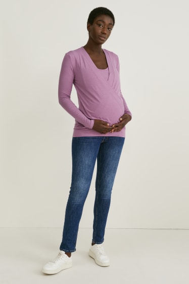 Damen - Still-Langarmshirt - violett