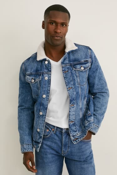 Hommes - Veste en jean - matière recyclée - jean bleu clair