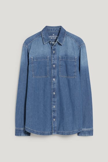 Hombre - Camisa vaquera - regular fit - vaqueros - azul