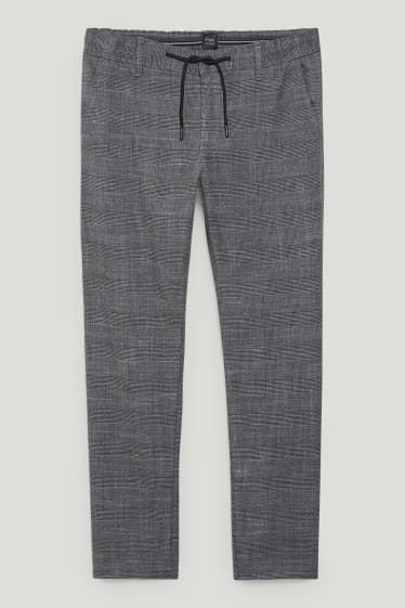 Herren - Hose - Tapered Fit - Flex - LYCRA® - grau-melange