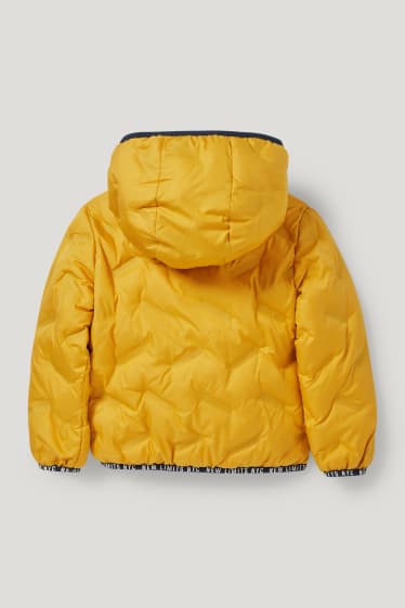 Toddler Boys - Quilted jacket with hood - yellow
