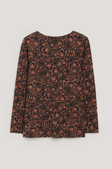 Clockhouse Girls - CLOCKHOUSE - Recover™ - maglia a maniche lunghe - fantasia - marrone