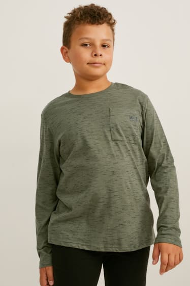 Niños - Tallas extendidas - pack de 4 - camisetas de manga larga - azul oscuro