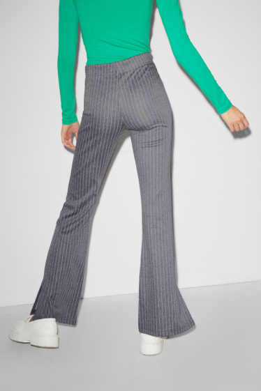 Clockhouse Girls - CLOCKHOUSE - Jersey-Hose - gestreift - grau-melange