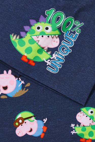 Toddler Boys - Peppa Pig - set - berretto e scaldacollo - 2 pezzi - blu scuro-melange