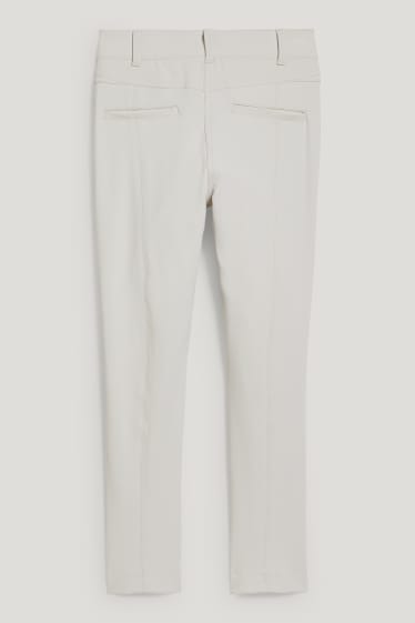 Dames - Pantalon - mid waist - slim fit - crème wit