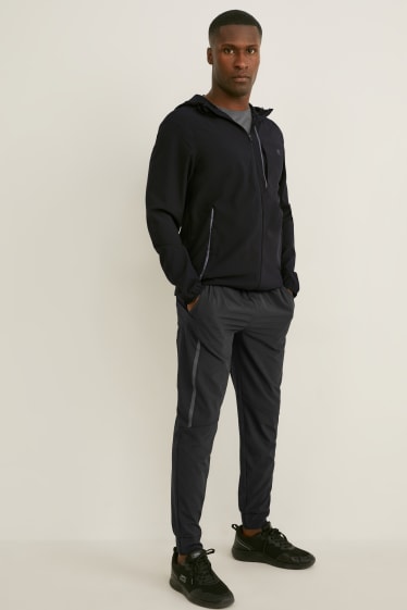Men - Outdoor jacket with hood - Flex - black