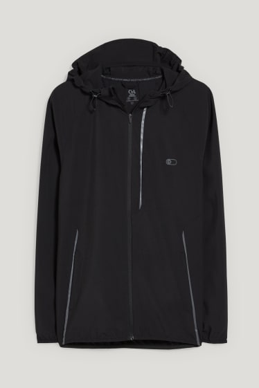 Men - Outdoor jacket with hood - Flex - black