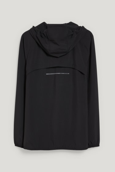 Men - Outdoor jacket with hood - Flex - black