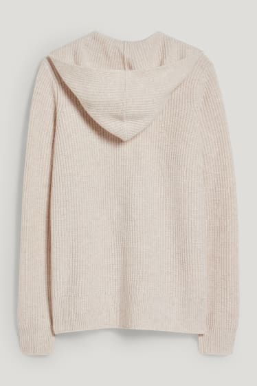 Damen - Kaschmir-Pullover - beige-melange