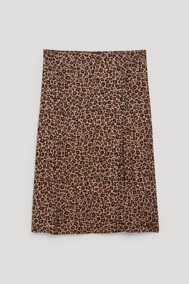 Women XL - CLOCKHOUSE - skirt - patterned - beige / brown