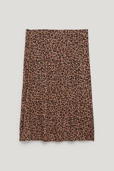 Women XL - CLOCKHOUSE - skirt - patterned - beige / brown
