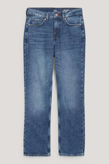 Damen - Straight Jeans - High Waist - LYCRA® - jeans-blau