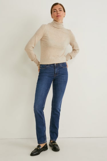 Dámské - Straight jeans - mid waist - LYCRA® - džíny - modré