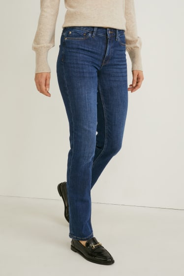 Dámské - Straight jeans - mid waist - LYCRA® - džíny - modré