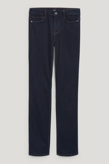 Dámské - Straight jeans - mid waist - LYCRA® - džíny - tmavomodré