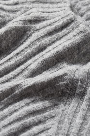 Damen - Strickkleid - grau-melange