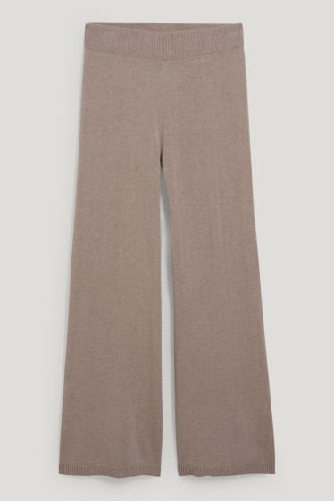 Femmes - Pantalon en cachemire - taupe