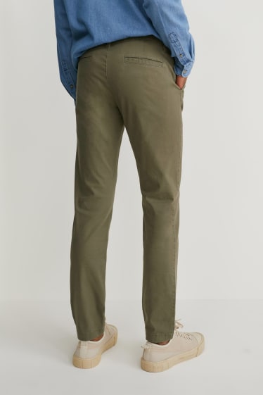 Mężczyźni - Chinosy - slim fit - LYCRA® - kaki