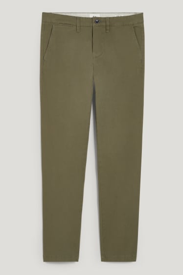 Mężczyźni - Chinosy - slim fit - LYCRA® - kaki