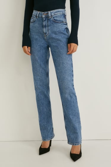 Dámské - Straight jeans - high waist - LYCRA® - džíny - modré