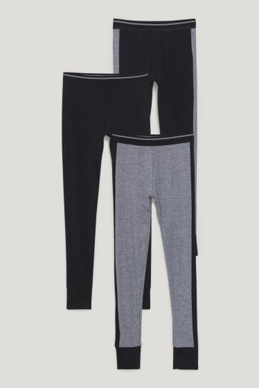 Kids Boys - Multipack 3er - Lange Unterhose - schwarz