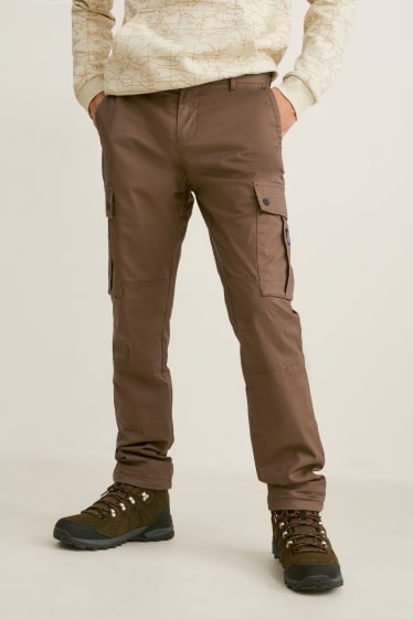 Hommes - Pantalon cargo - regular fit - LYCRA® - kaki