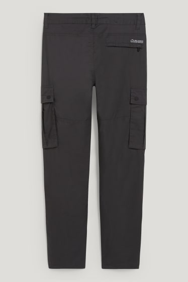 Hommes - Pantalon cargo - LYCRA® - gris foncé