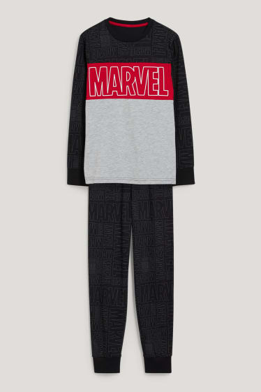Chlapecké - Marvel - pyžamo - 2dílné - černá/šedá
