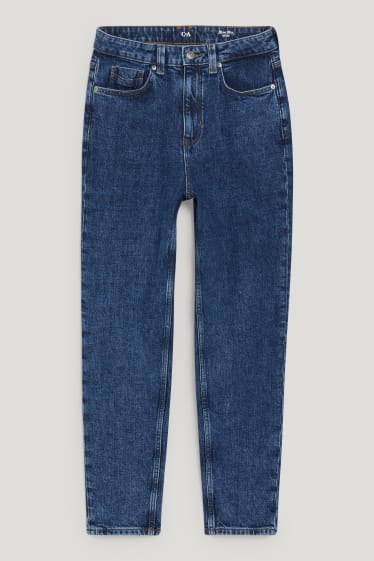 Femei - Mom jeans - talie înaltă - LYCRA® - denim-albastru