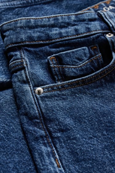 Femei - Mom jeans - talie înaltă - LYCRA® - denim-albastru