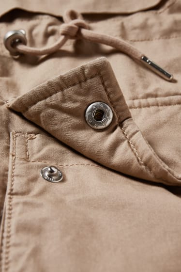 Donna - CLOCKHOUSE - parka con cappuccio e inserto in ecopelliccia - beige
