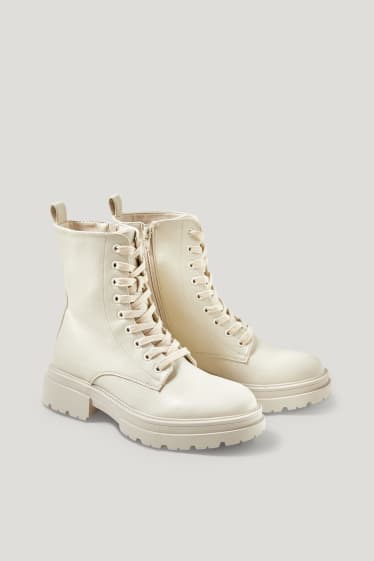 Donna - Scarponcini - similpelle - beige