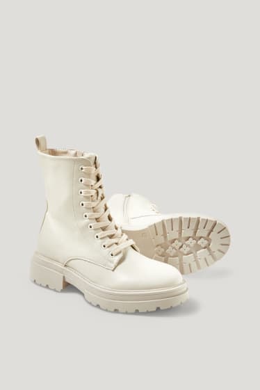 Donna - Scarponcini - similpelle - beige