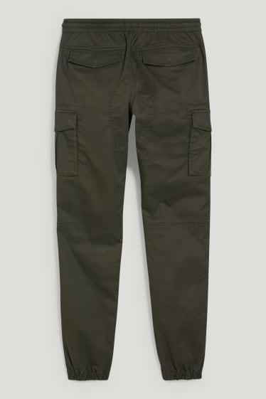 Herren - Cargohose - Tapered Fit - LYCRA® - dunkelgrün
