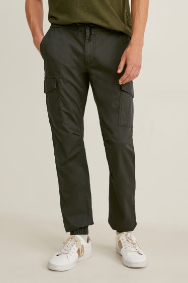 Herren - Cargohose - Tapered Fit - LYCRA® - dunkelgrün