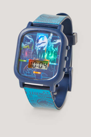 Mali chłopcy - Jurassic World - zegarek na rękę - ciemnoniebieski