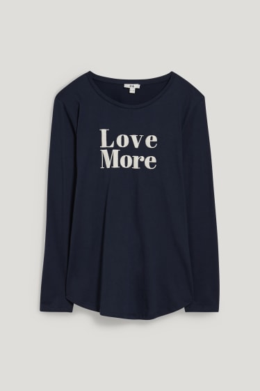 Damen - Langarmshirt - dunkelblau